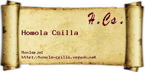 Homola Csilla névjegykártya